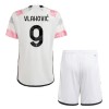 Conjunto (Camiseta+Pantalón Corto) Juventus Vlahovic 9 Segunda Equipación 23-24 - Niño